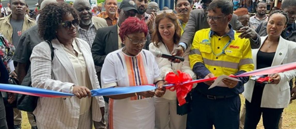 First Lady Kartumu Boakai Dedicates Renovated Joseph G.N. Gbadyu Public School in Neekreen Township, Grand Bassa County